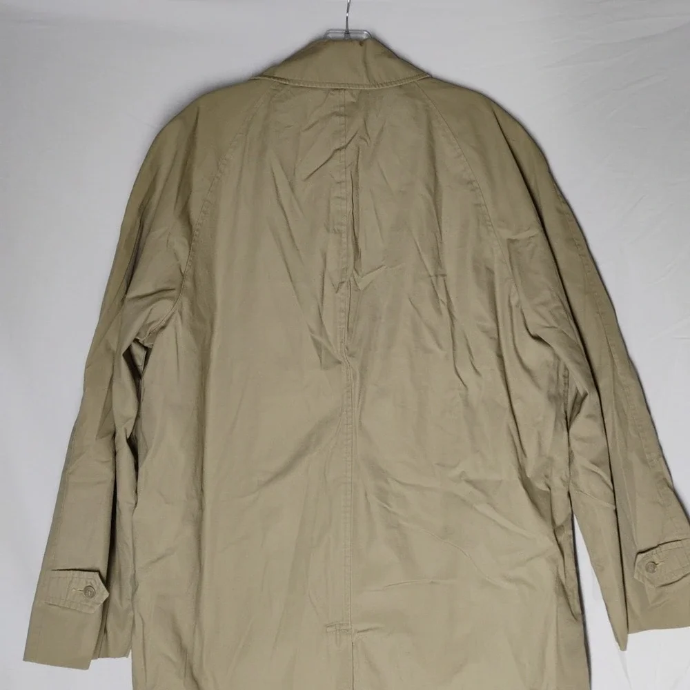 Towncraft Penneys Mens 42 Vintage Long Tan Coat Faux Fur Lined‎ Small Flaw